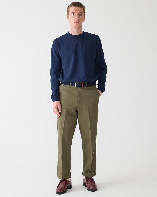 J.Crew Blue Wallace & Barnes Creased Chino Pant for men
