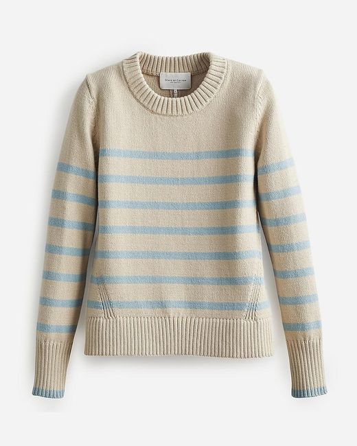 J.Crew Natural State Of Cotton Nyc Castine Striped Sweater