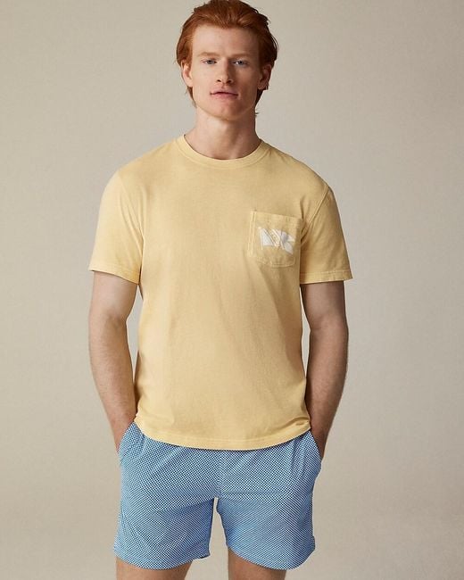 J.Crew Blue Atlantic Coastal Supplies X Vintage-Wash Cotton Graphic T-Shirt for men