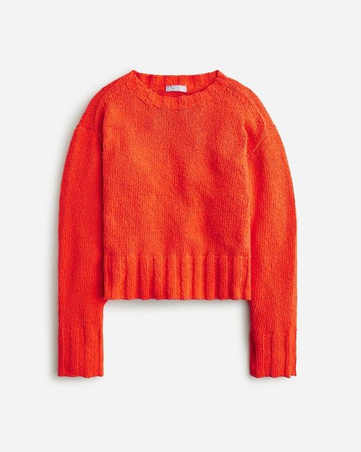 J.Crew Red Relaxed Crewneck Beach Sweater