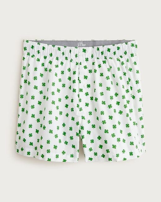 J.Crew Green Printed Boxers for men