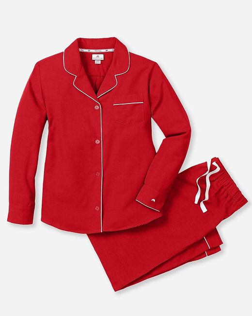 J.Crew Red Petite Plume Flannel Pajama Set
