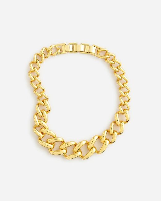 J.Crew Brown Square Chainlink Necklace