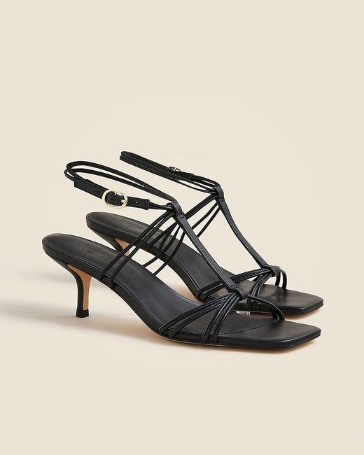 J.Crew Natural Strappy Kitten Heel Sandals