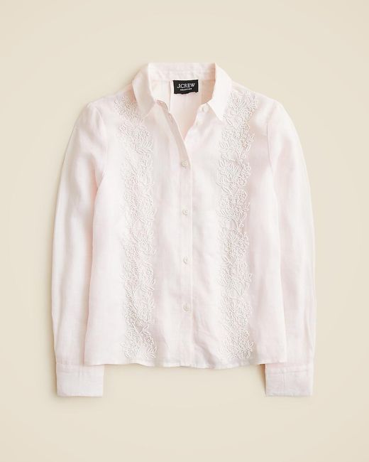 J.Crew Natural Collection Beaded Button-Up Shirt