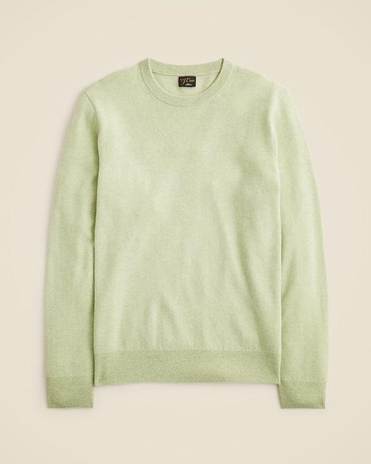 Men's Green Cashmere Crewneck Sweater