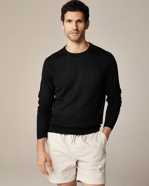J.Crew Black Linen Crewneck Sweater for men