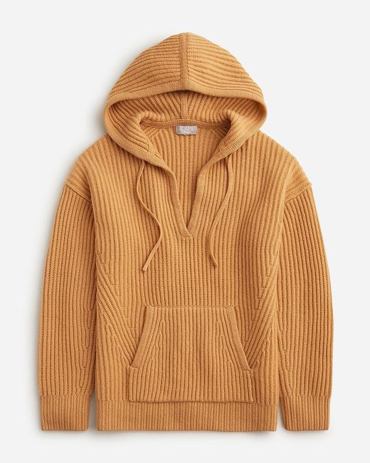 J.Crew Natural Cashmere Thick-Knit Hoodie