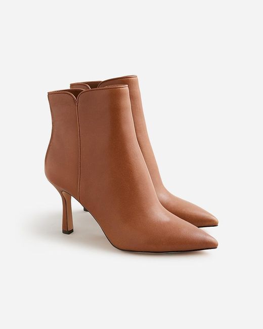 J.Crew Brown Pointed-Toe Ankle Boots