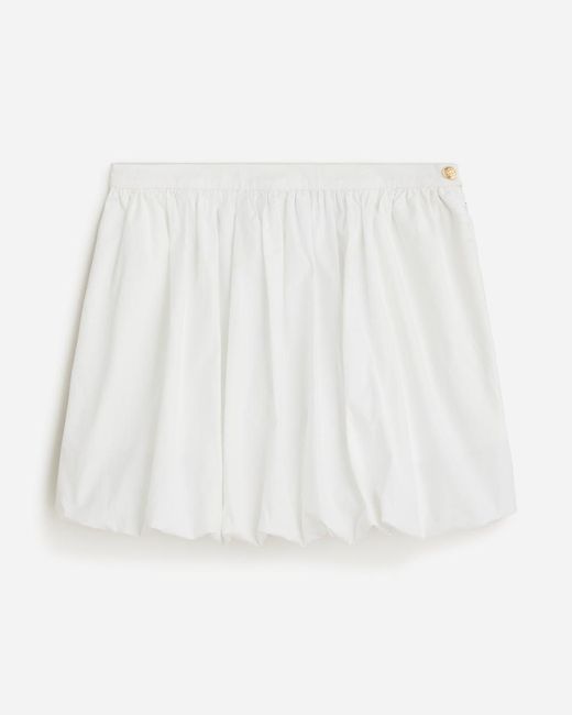 J.Crew White Mini Bubble-Hem Skirt