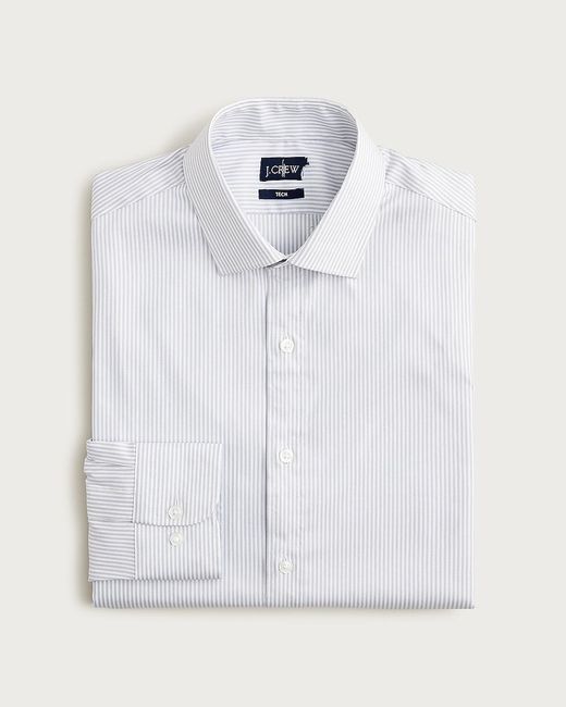 J.Crew White Tall Bowery Performance Stretch Dress Shirt With Spread Collar for men