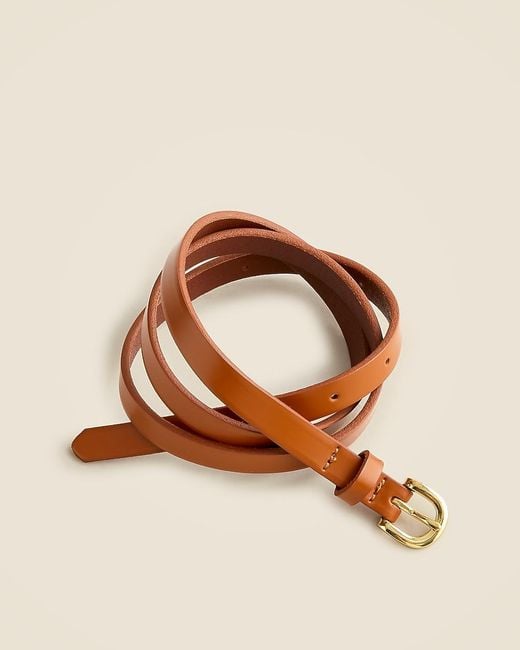 J.Crew Blue Skinny Italian Leather Belt