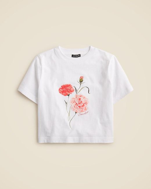 J.Crew White "Laura Chautin X Pride Graphic T-Shirt"