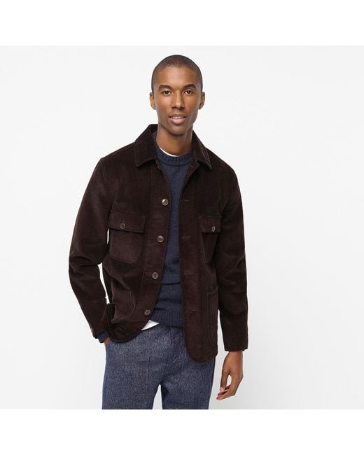 J.Crew Wallace & Barnes Slim-fit Chore Jacket In Corduroy in Brown for ...