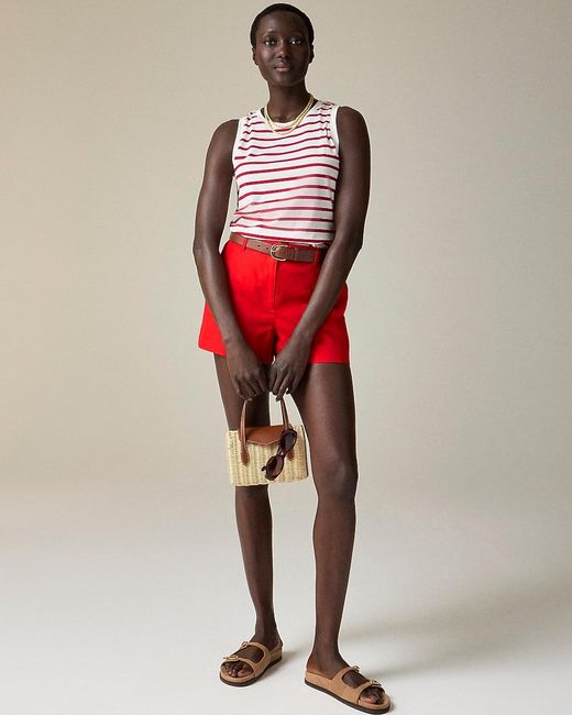 J.Crew Red "3" Harbor Short