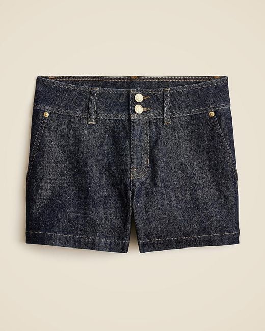 J.Crew Blue Stacked-Button Denim Short