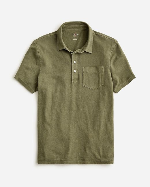 J.Crew Green Tall Hemp-Organic Cotton Blend Polo Shirt for men