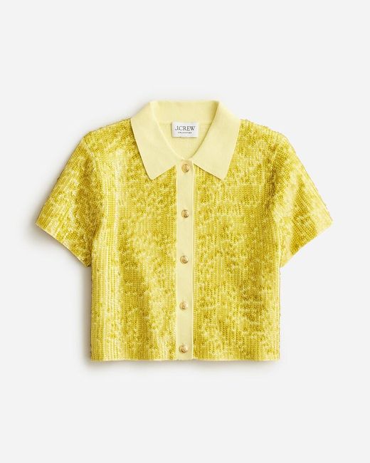 J.Crew Natural Collection Cropped Sequin Shirt