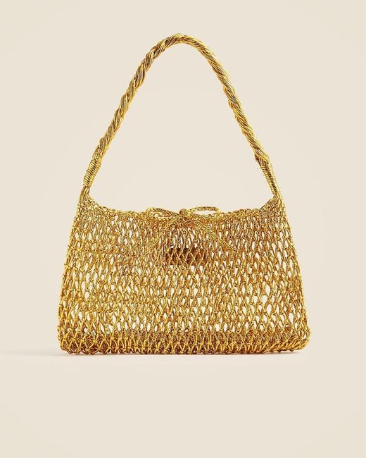 J.Crew Natural Small Cadiz Handknotted Shoulder Bag