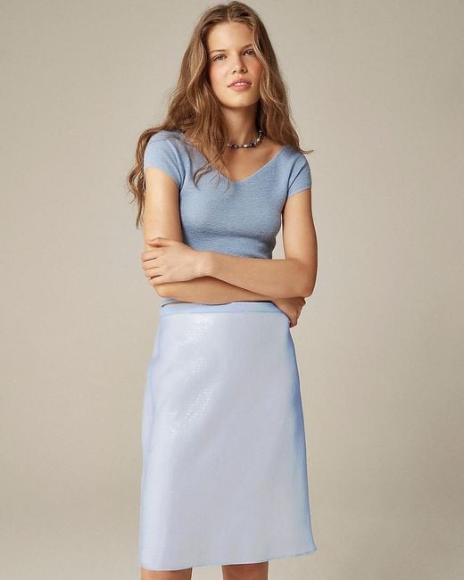 J.Crew Blue Collection Layered Sequin Pencil Skirt
