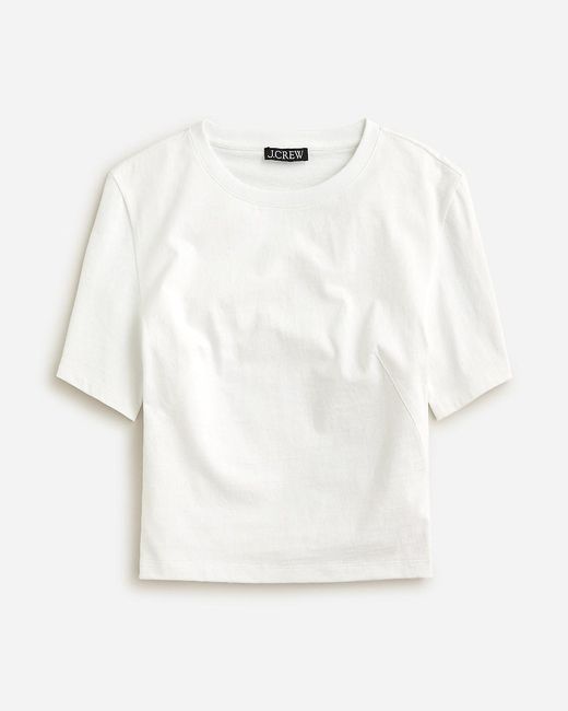 J.Crew White Mariner Cloth Fitted-Waist T-Shirt