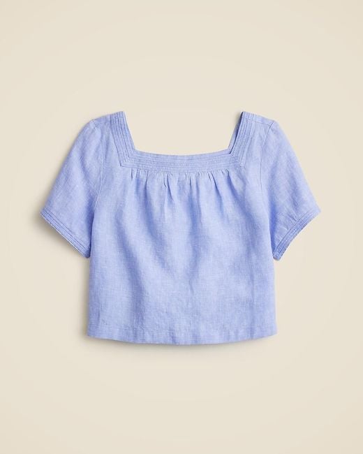 J.Crew Blue Sailor Squareneck Top