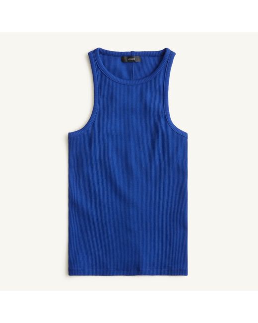 J.Crew Cotton New Favorite Tank In Vintage Rib in Blue Lyst