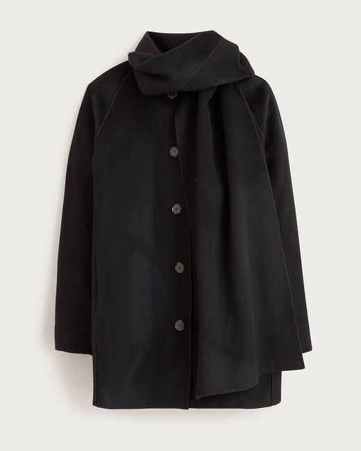 J.Crew Black Scarf Coat
