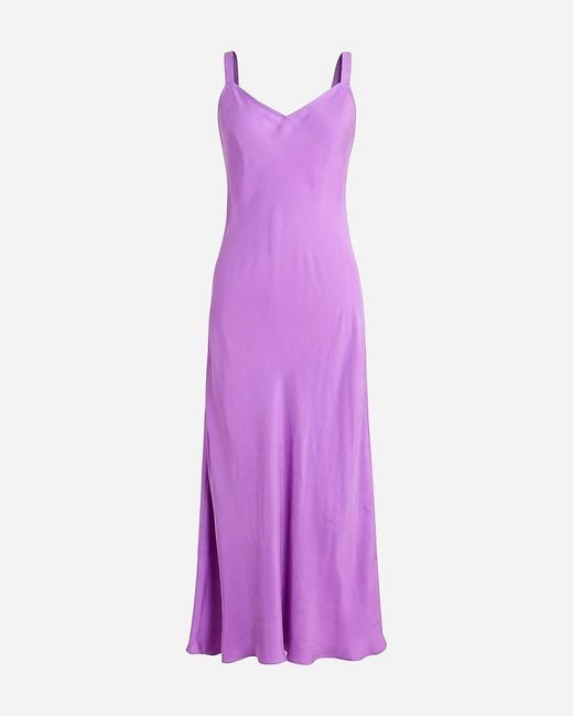 J.Crew Purple Tall Gwyneth V-Neck Slip Dress