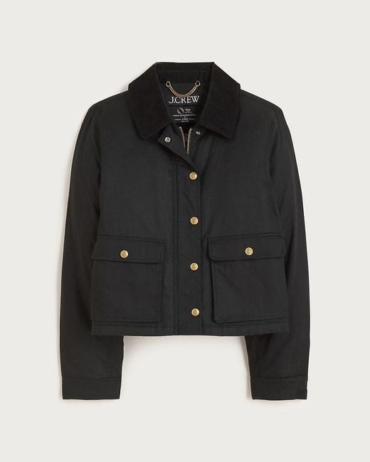 J.Crew Black Cropped Barn Jacket