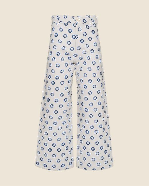 J.Crew White Sz Blockprints Disco Pant