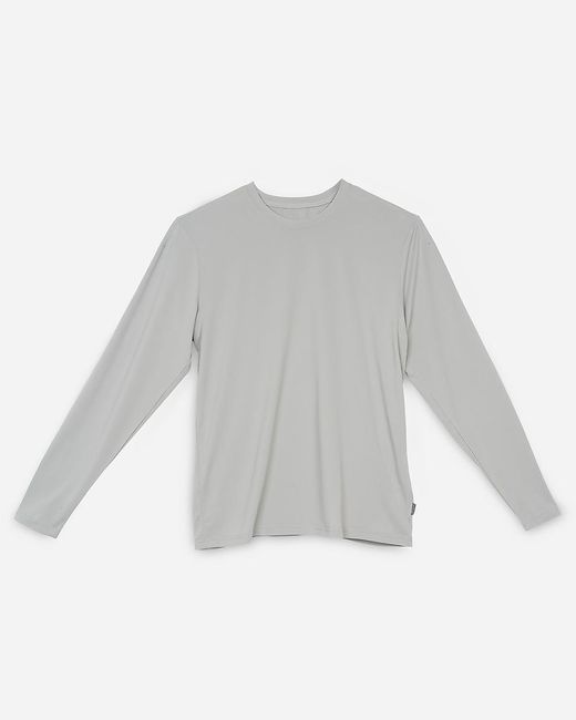 J.Crew Gray Florence Airtex Long-Sleeve Shirt for men