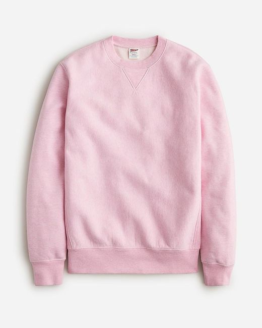 J.Crew Pink Tall Heritage 14 Oz. Fleece Crewneck for men