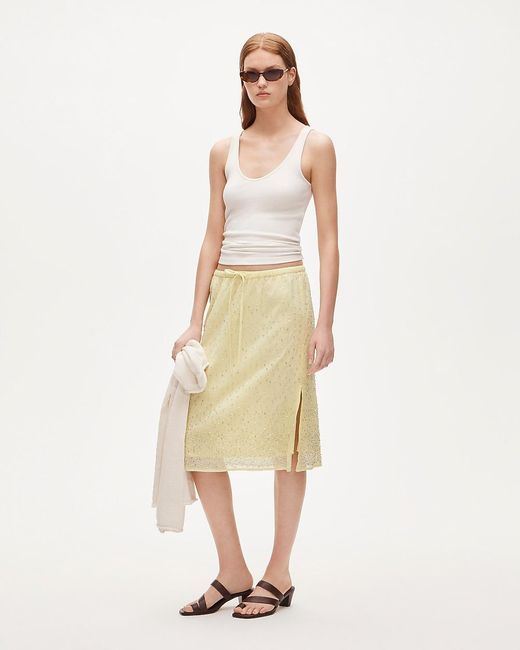 J.Crew Natural Drawstring Slip Skirt