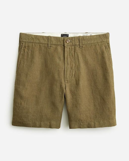 J.Crew Green 7" Linen Short for men