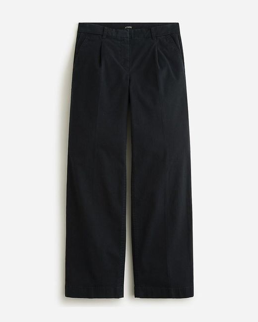 J.Crew Black Tall Pleated Capeside Chino Pant