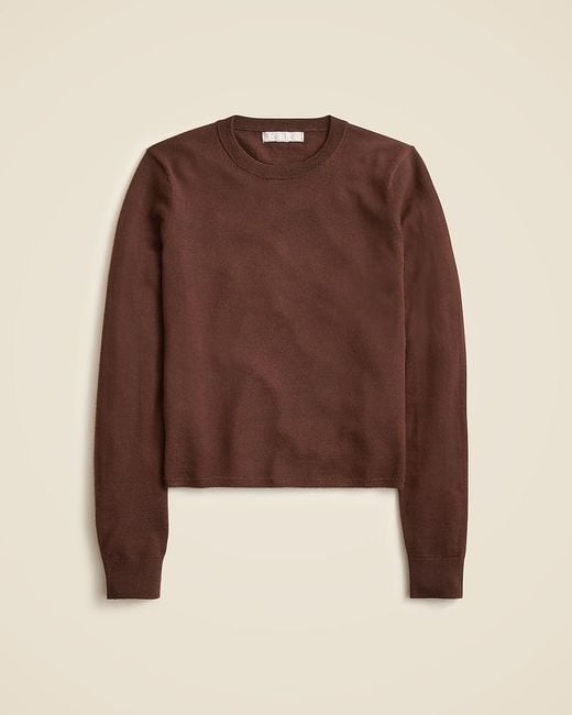 J.Crew Brown Carolyn Fitted Crewneck Sweater