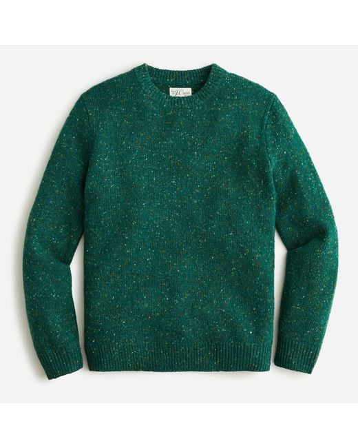 J.Crew Green Irish Donegal Wool Sweater for men