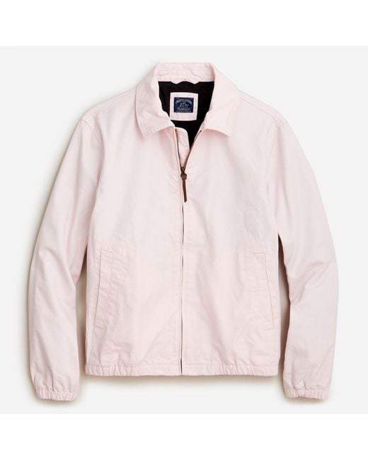 J.Crew Harrington Jacket In Cotton Twill in Pink for Men Lyst