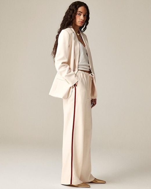 J.Crew Natural Stratus Side-Stripe Pant