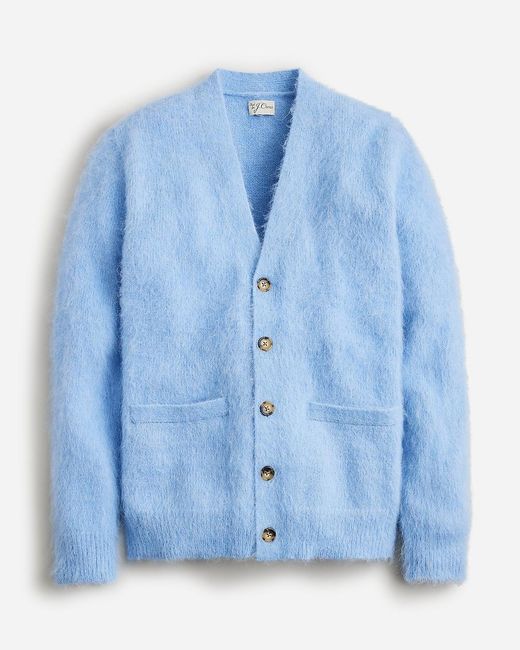 J.Crew Blue Alpaca-Blend V-Neck Cardigan Sweater for men