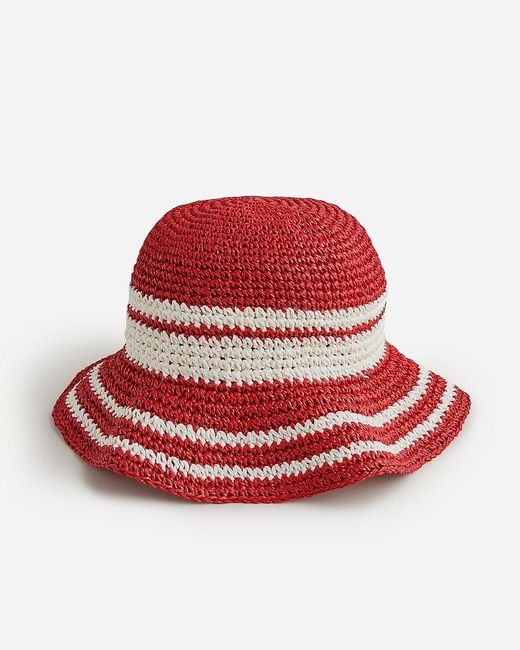 J.Crew Red Round Packable Hat
