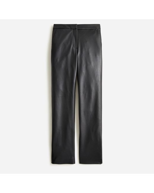 J.Crew Gray Kate Straight-leg Pant In Faux Leather