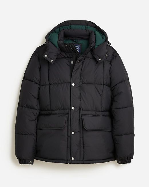 J.Crew Black Nordic Quilted Puffer Jacket With Primaloft for men