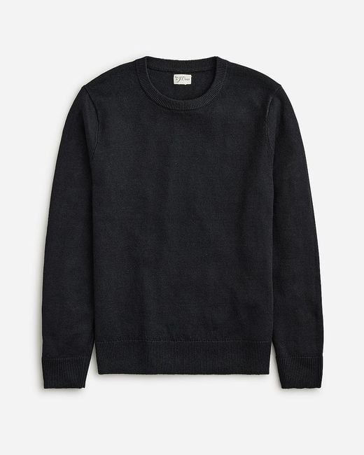 J.Crew Black Linen Crewneck Sweater for men