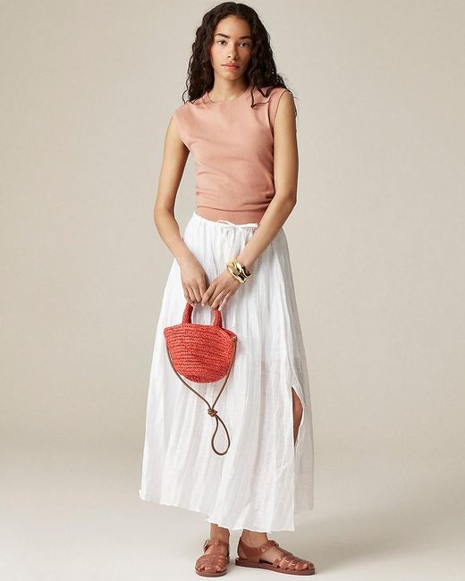 J.Crew Natural Featherweight Cashmere-Blend Cropped Sweater Shell