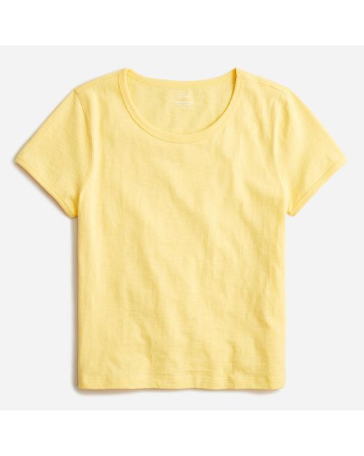 J.Crew Yellow '90s Cropped Organic Slub Cotton T-shirt