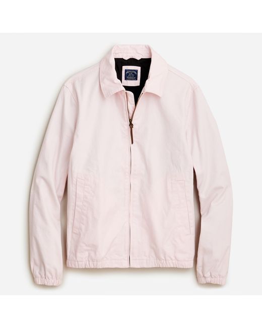 J.Crew Pink Harrington Jacket In Cotton Twill for men