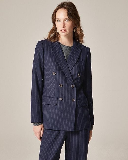 J.Crew Blue Double-Breasted Blazer