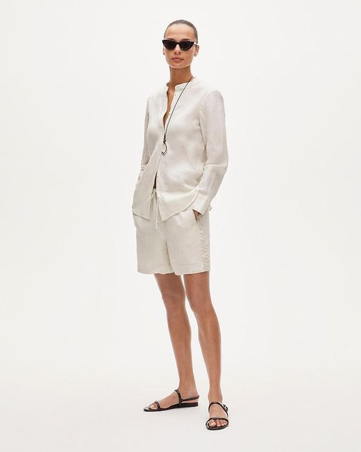 J.Crew White Cosmo Shell-Trim Short